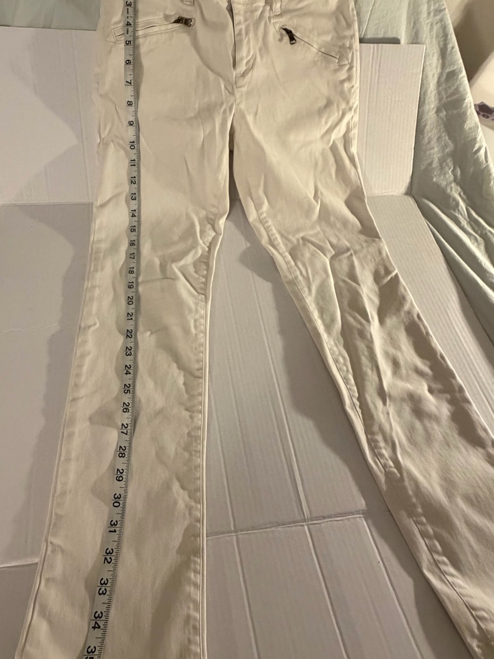 Ralph Lauren Cream Slim Straight Pants